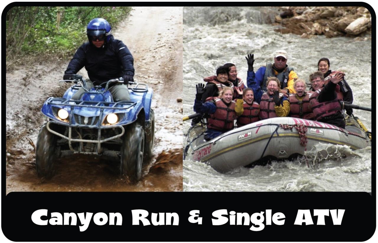 Combo Single ATV & Canyon Whitewater Run